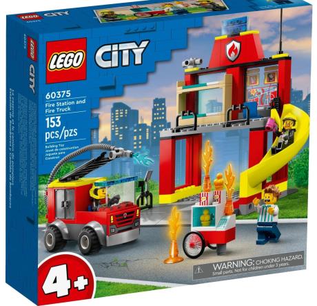 Конструктор LEGO City Fire Department Пожежне депо та пожежна машина 153 деталі (60375) - фото 0