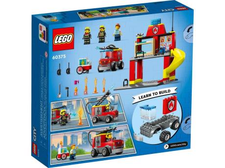 Конструктор LEGO City Fire Department Пожежне депо та пожежна машина 153 деталі (60375) - фото 0