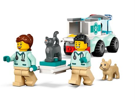 Конструктор LEGO City Фургон ветеринарної швидкої допомоги 58 деталей (60382) - фото 0