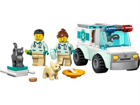 Конструктор LEGO City Фургон ветеринарної швидкої допомоги 58 деталей (60382) - фото 0