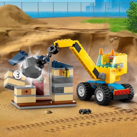 Конструктор LEGO City Construction Будівельні вантажівки та кулястий таран 235 деталей (60391FSC) - фото 1