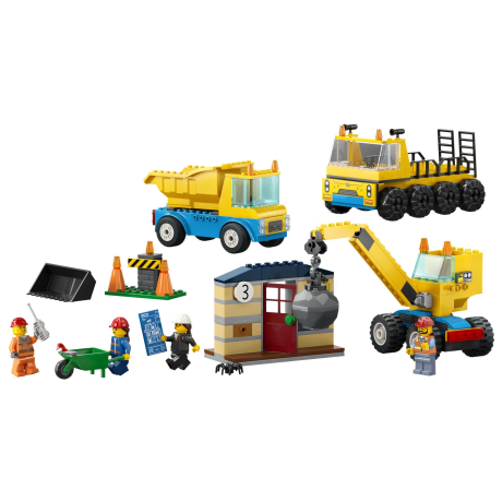 Конструктор LEGO City Construction Будівельні вантажівки та кулястий таран 235 деталей (60391FSC) - фото 7
