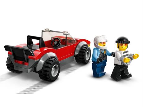 Конструктор LEGO City Преследование автомобиля на полицейском мотоцикле 59 деталей (60392) - фото 0