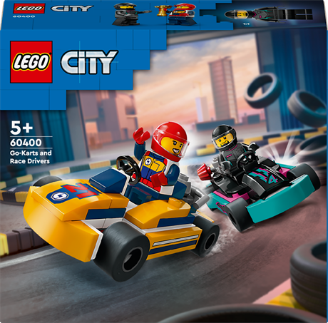 Конструктор LEGO City Картинг и гонщики 99 деталей (60400) - фото 0