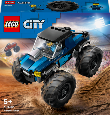 Конструктор LEGO City Синий грузовик-монстр 148 деталей (60402) - фото 0