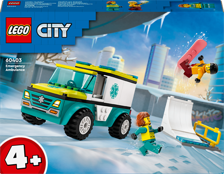 Конструктор LEGO City Карета скорой помощи и сноубордист 79 деталей (60403) - фото 2