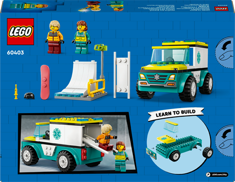 Конструктор LEGO City Карета скорой помощи и сноубордист 79 деталей (60403) - фото 4
