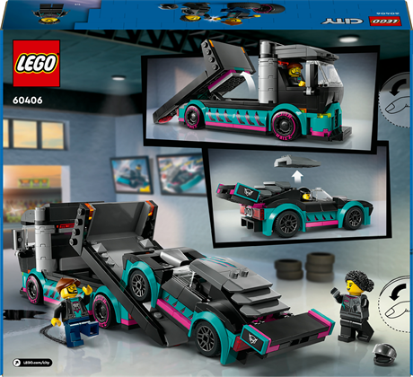 Конструктор LEGO City Гоночный автомобиль и автовоз 328 деталей (60406) - фото 3
