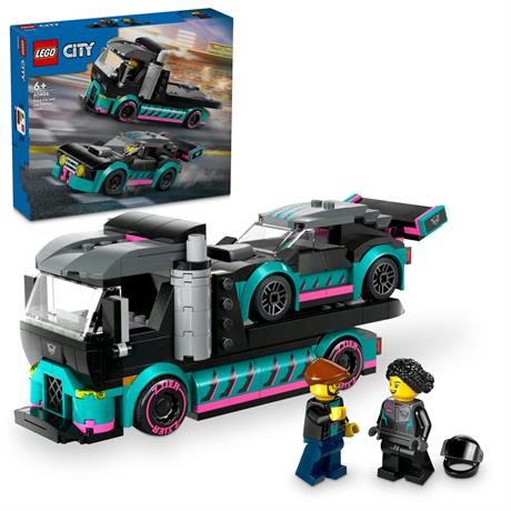Конструктор LEGO City Автомобіль для перегонів та автовоз 328 деталей (60406) - фото 0