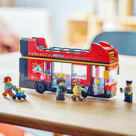 Конструктор LEGO City Красный двухэтажный экскурсионный автобус 384 детали (60407) - фото 5