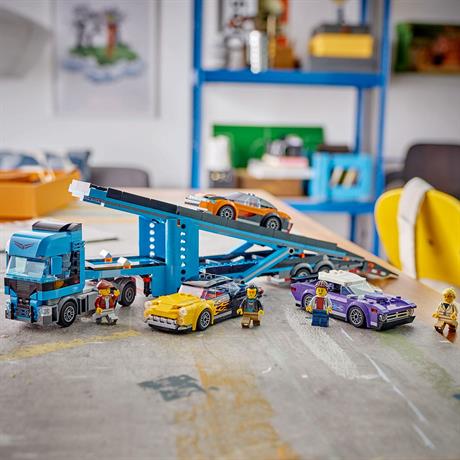 Конструктор LEGO City Вантажівка-транспортер зі спортивними авто 998 деталей (60408) - фото 7