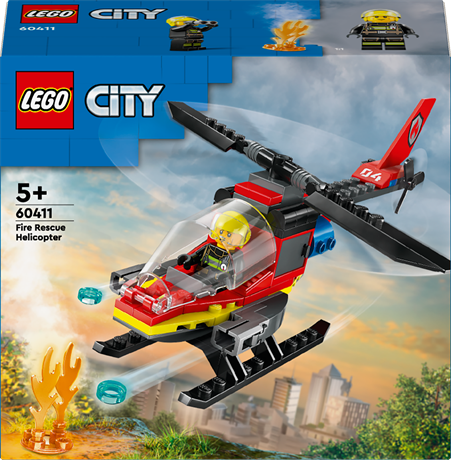 Конструктор LEGO City Пожежний рятувальний гелікоптер 85 деталей (60411) - фото 8