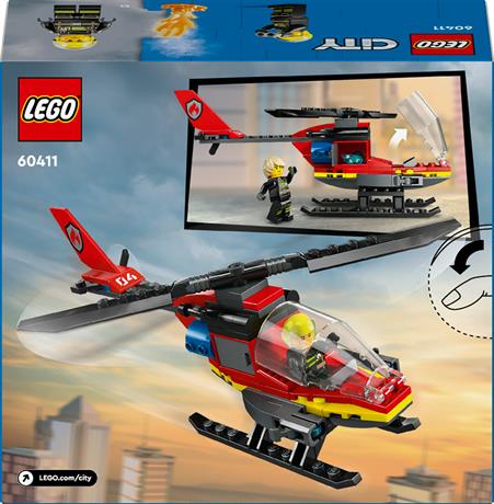 Конструктор LEGO City Пожарный спасательный вертолет 85 деталей (60411) - фото 9