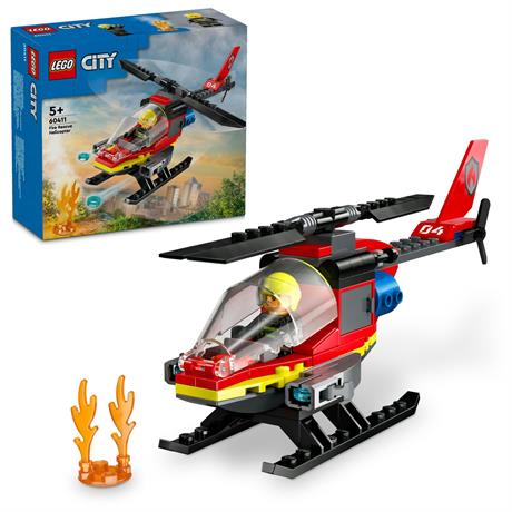Конструктор LEGO City Пожежний рятувальний гелікоптер 85 деталей (60411) - фото 0
