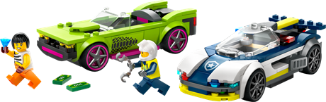Конструктор LEGO City Преследование маслкара на полицейском автомобиле 213 деталей (60415) - фото 1