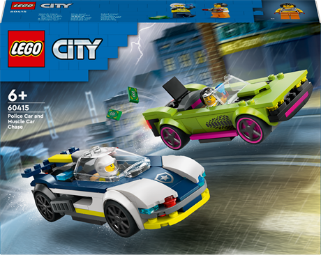 Конструктор LEGO City Переслідування маслкара на поліцейському автомобілі 213 деталей (60415) - фото 0