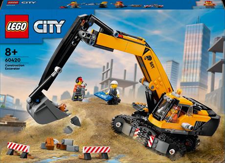 Конструктор LEGO City Жовтий будівельний екскаватор 633 деталі (60420) - фото 2