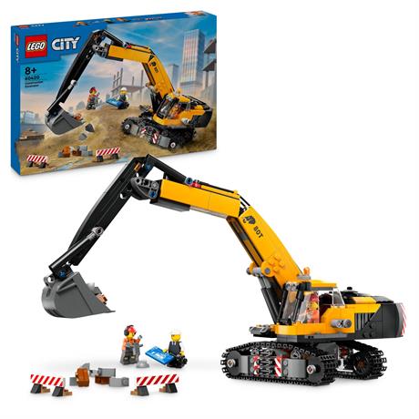 Конструктор LEGO City Желтый строительный экскаватор 633 детали (60420) - фото 0