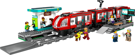 Конструктор LEGO City Трамвай і вокзал у центрі міста 811 деталей (60423) - фото 1