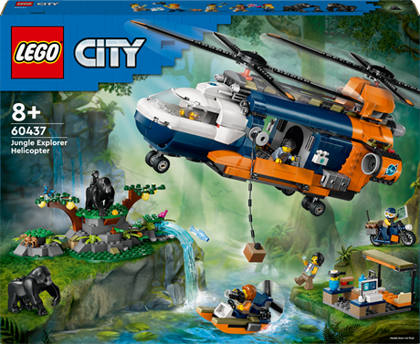 Конструктор LEGO City Exploration Вертолет в базовом лагере для исследования джунглей 881 деталь (60437) - фото 2