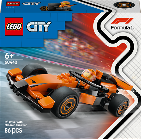 Конструктор LEGO City Пілот F1 з автомобілем для перегонів команди McLaren 86 деталей (60442) - фото 2