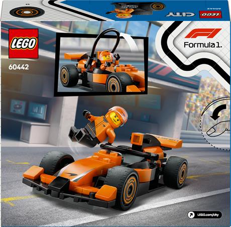 Конструктор LEGO City Пілот F1 з автомобілем для перегонів команди McLaren 86 деталей (60442) - фото 3