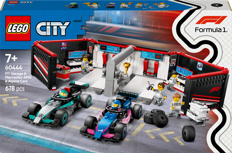 Конструктор LEGO City Гараж F1 и автомобили Mercedes-AMG и Alpine 678 деталей (60444) - фото 2