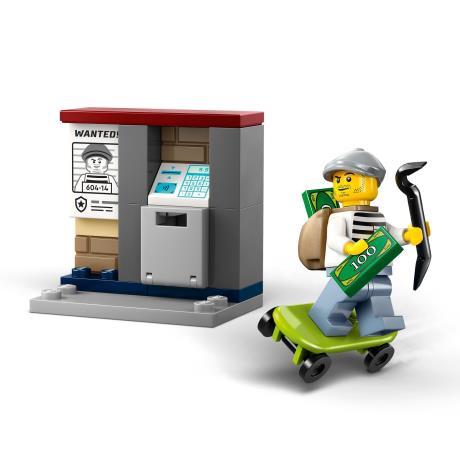 Конструктор LEGO City Преследование на полицейском мотоцикле 65 деталей (60455) - фото 4