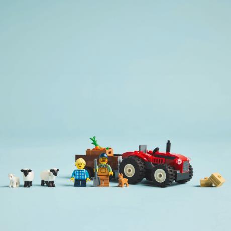 Конструктор LEGO City Червоний фермерський трактор із причепом і вівцями 116 деталей (60461) - фото 10