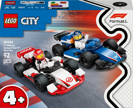 Конструктор LEGO City Автомобілі для перегонів F1 команд Williams Racing та Haas F1, 92 деталі (60464) - фото 2