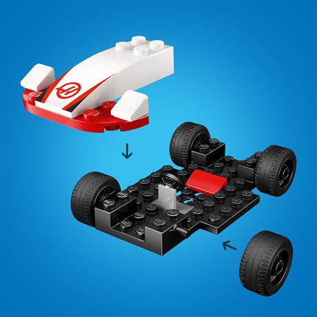 Конструктор LEGO City Автомобілі для перегонів F1 команд Williams Racing та Haas F1, 92 деталі (60464) - фото 7