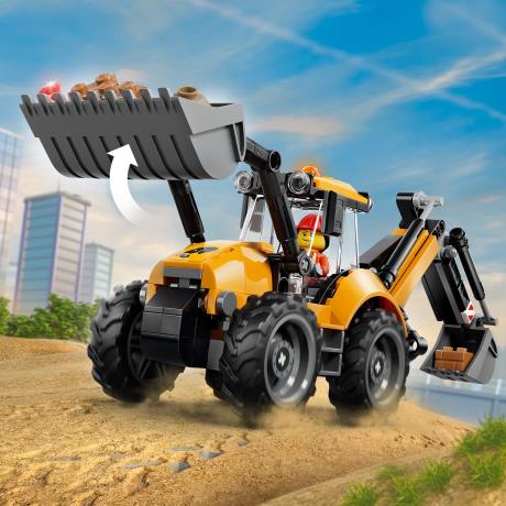Конструктор LEGO® City Жовтий екскаватор-навантажувач - Будівельна іграшка, 301 деталей (60480) - фото 2