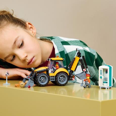 Конструктор LEGO® City Жовтий екскаватор-навантажувач - Будівельна іграшка, 301 деталей (60480) - фото 8