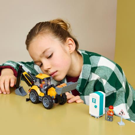 Конструктор LEGO® City Жовтий екскаватор-навантажувач - Будівельна іграшка, 301 деталей (60480) - фото 11