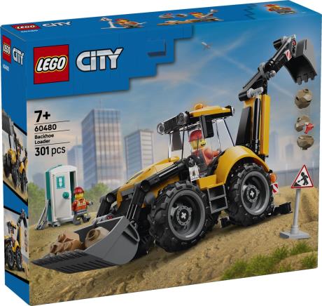 Конструктор LEGO® City Жовтий екскаватор-навантажувач - Будівельна іграшка, 301 деталей (60480) - фото 12