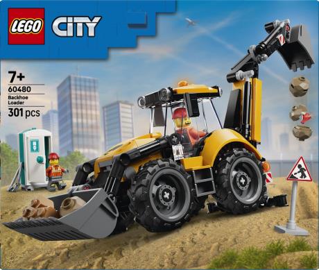 Конструктор LEGO® City Жовтий екскаватор-навантажувач - Будівельна іграшка, 301 деталей (60480) - фото 14