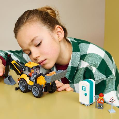 Конструктор LEGO® City Жовтий екскаватор-навантажувач - Будівельна іграшка, 301 деталей (60480) - фото 16