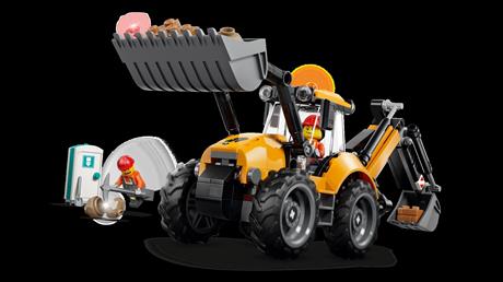 Конструктор LEGO® City Жёлтый экскаватор-погрузчик — строительная игрушка, 301 деталь (60480) - фото 16