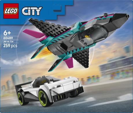 Конструктор LEGO City Реактивный самолет против автомобиля 259 Деталей (60489) - фото 7
