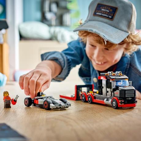 Конструктор LEGO® City Грузовик для демонстрации F1® с гоночным автомобилем Audi F1® 508 деталей (60493) - фото 18