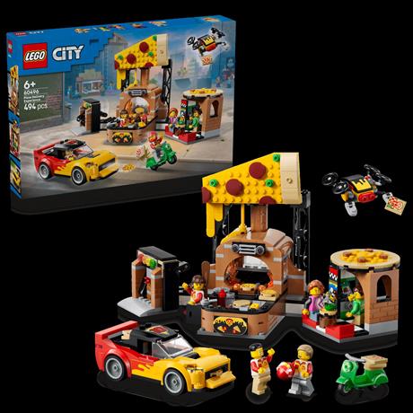 Конструктор LEGO® City Доставка пиццы с различными транспортными средствами, 494 детали (60496) - фото 2