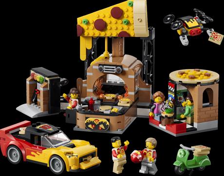 Конструктор LEGO® City Доставка пиццы с различными транспортными средствами, 494 детали (60496) - фото 9