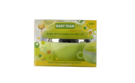 Тарелка глубокая Baby Team с крышкой и ручками из нержавеющей стали (6092) - фото 5