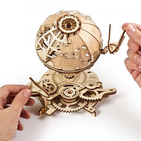 Дерев'яний механічний 3D конструктор Ugears Глобус (70128) - фото 4