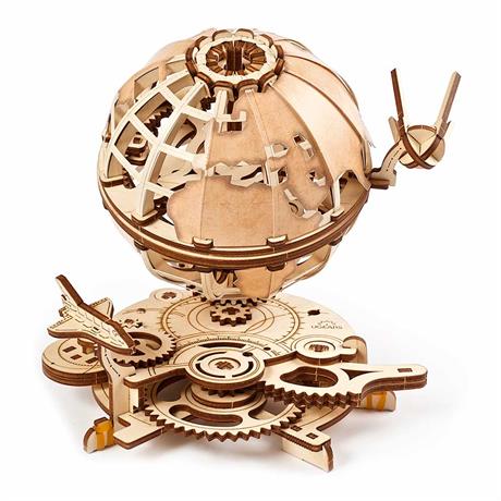 Дерев'яний механічний 3D конструктор Ugears Глобус (70128) - фото 0