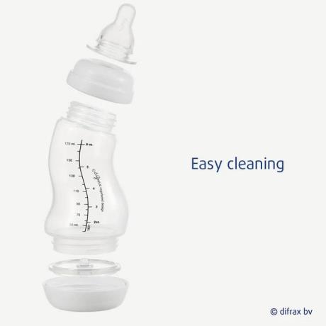 Антиколікова пляшечка Difrax S-bottle Natural із силіконовою соскою 170 мл молочний (705 Popcorn) - фото 0