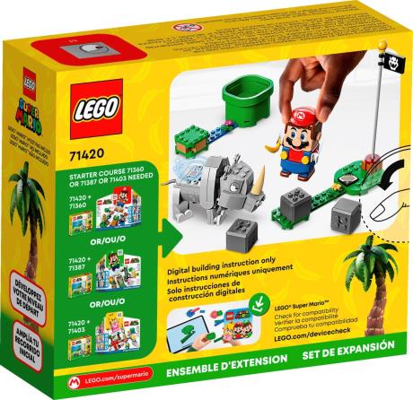 Конструктор LEGO Super Mario Носоріг Рамбі додатковий набір 106 деталей (71420) - фото 0