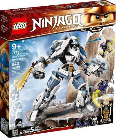 Конструктор LEGO NINJAGO Битва робота-титана Зейна 840 деталей (71738) - фото 0