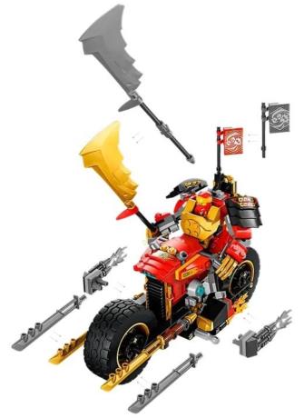 Конструктор LEGO NINJAGO Робот-вершник Кая ЕВО 312 деталей (71783) - фото 0