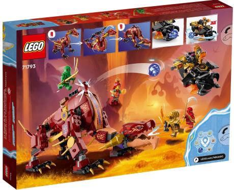 Конструктор LEGO NINJAGO Вулканічний Дракон, що трансформує Хітвейва 479 деталей (71793) - фото 0